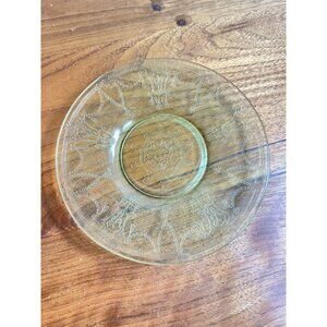 Vintage Depression Glass Uranium Anchor Hocking Cameo Balleria 6" bread plate
